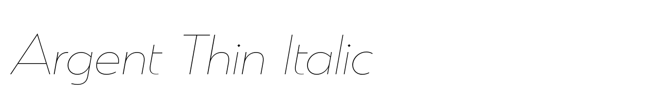 Argent Thin Italic